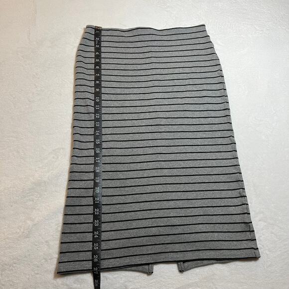 BDG Stripe Pull On Fitted Pencil Skirt Size Large Back Vent Office Corpcore - Picture 7 of 7